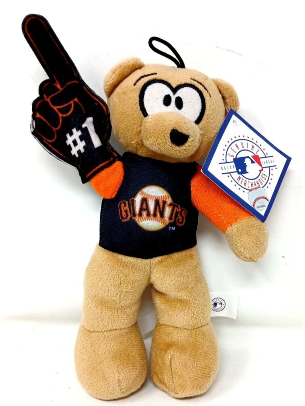 San Francisco Giants Plush Bear With #1 Fan Glove 10" Tall Tag intact #D48